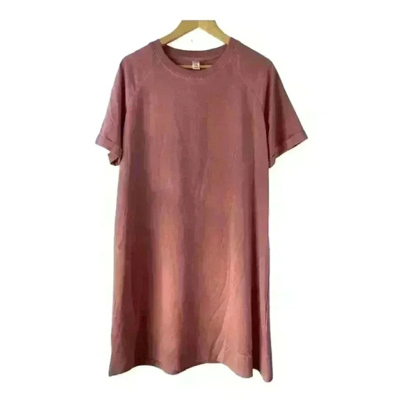 Just‎ Be Women's Mauve Pink Short Sleeve Tunic Top Shift Stretchy Dress Size 1X - Picture 1 of 7